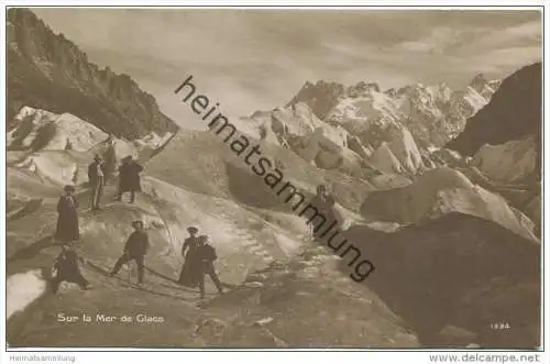 Sur la Mer de Glace - Foto-AK ca. 1910 - Edition Perrochet & David La Chaux-de-Fonds