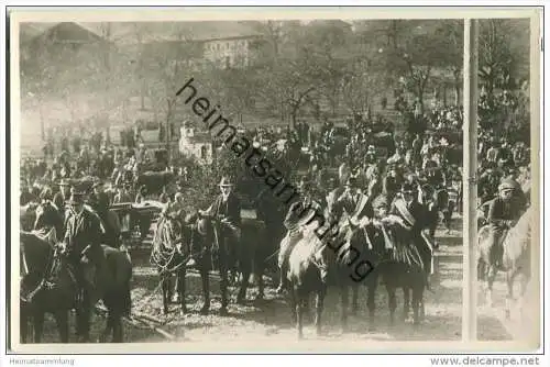 Prien am Chiemsee - Fronleichnamsprozession - Aufstellung - Foto-AK