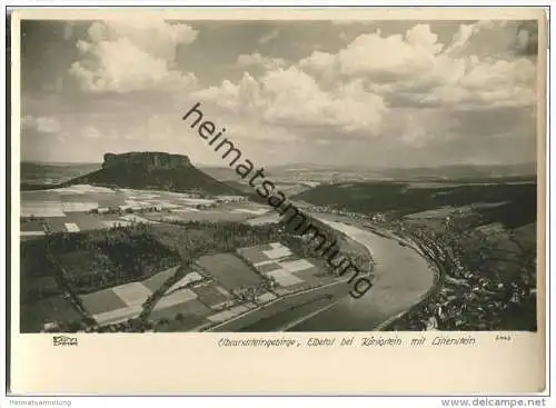 Elbsandsteingebirge - Lilienstein - Königstein - Foto-AK