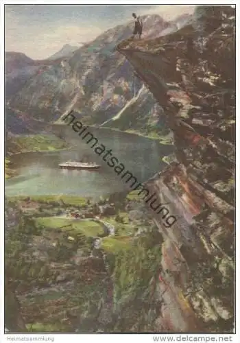 Geiranger - AK Grossformat 40er Jahre - Normanns Kunstforlag AS Oslo