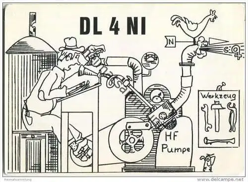 QSL - QTH - Funkkarte - DL4NI - Neuendettelsau - 1976