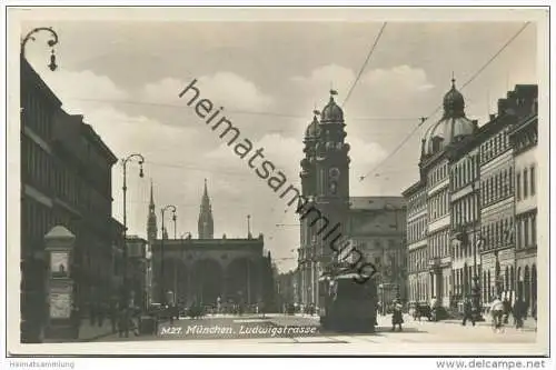 München - Ludwigstrasse - Foto-AK - Verlag Otto Zieher München gel. 1931