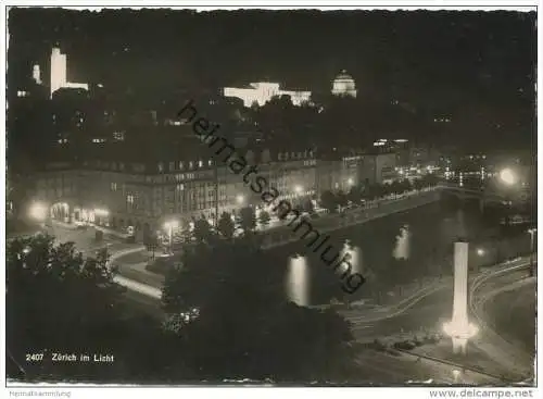 Zürich im Licht - Foto-AK Grossformat - Verlag Wilhelm Pleyer Zürich gel. 1932