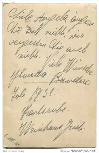 Duo Ysuretta Bandero - Weinhaus Just 1931 - rückseitig eigenhändige Widmung