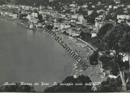 Alassio - la spiaggia vista dall' alto - vera Fotografia - Foto-AK Grossformat