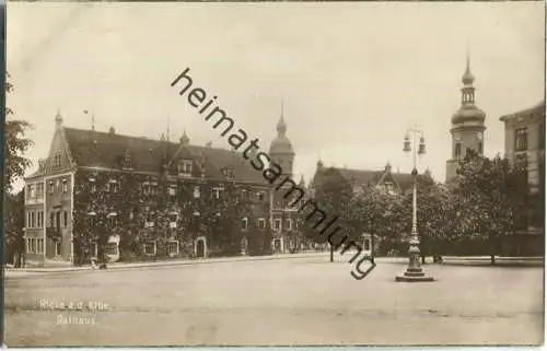 Riesa - Rathaus - Foto-Ansichtskarte - Verlag Trinks & Co Leipzig - Bahnpost