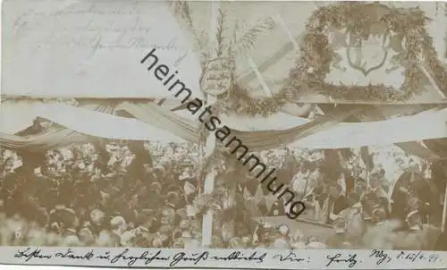 Grundsteinlegung der Herz-Jesu-Kirche in Nürnberg - Foto-AK gel. 1899