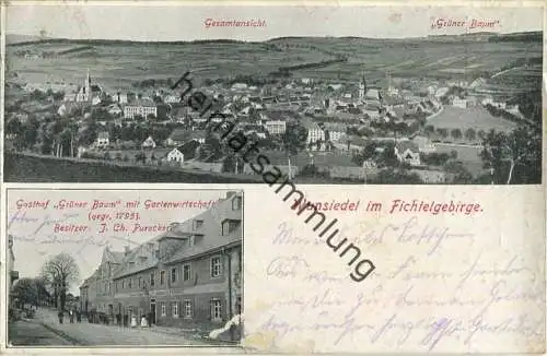 Wunsiedel - Gasthof Grüner Baum - Besitzer J. Ch. Purucker - Verlag Löffler & Co Greiz