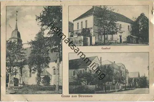 Streumen - Gasthof - Verlag Emil Richter Oschatz - Bahnpost