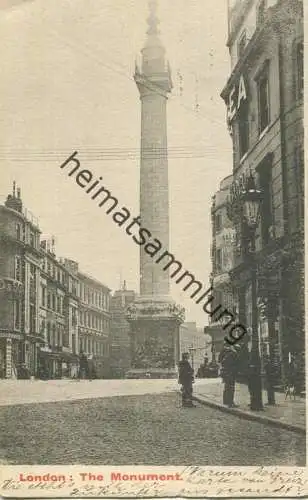 London - The Monument - gel. 1905