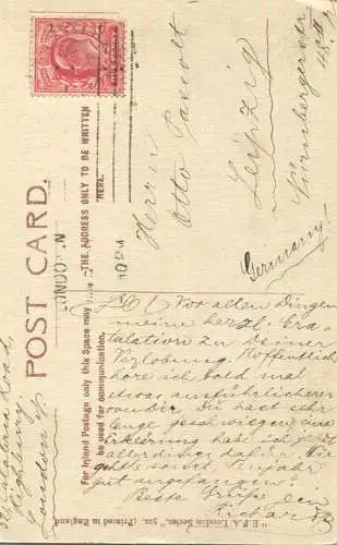 London - The Monument - gel. 1905