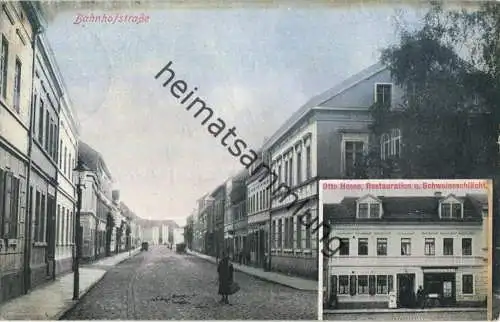 Groitzsch - Bahnhofsstrasse - Otto Hesse Schweineschlächterei