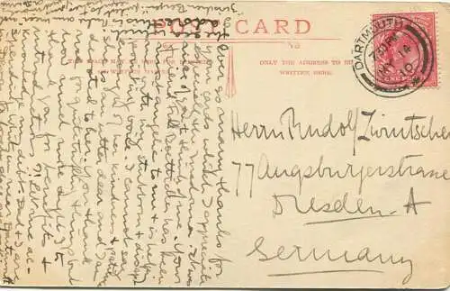 Dartmouth - from above Warfleet gel. 1910