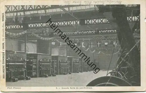 Roubaix - Boulangerie Economiquie L'Union - 59 Grande-Rue - Grande Salle de panification gel. 1914