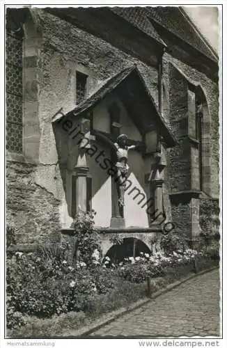 Hirschhorn a. Neckar - Kreuzigungsgruppe an der Klosterkirche - Foto-AK