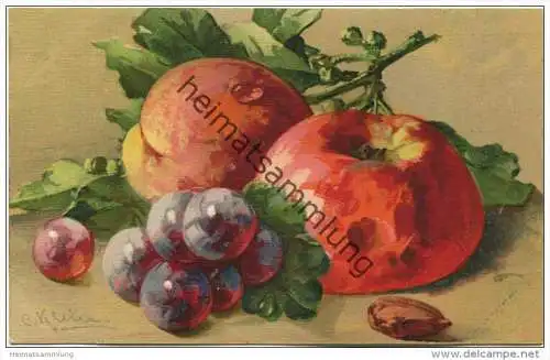 Stilleben - Weintrauben - Apfel - Mandel - Catharina C. Klein - Verlag G. O. M. 2175