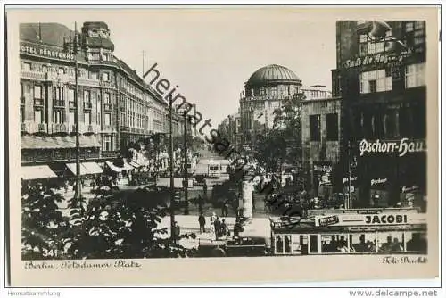 Berlin - Potsdamer Platz - Foto-AK Handabzug