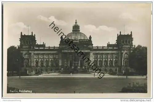 Berlin - Reichstag - Foto-AK Handabzug