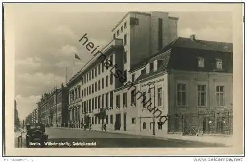 Berlin - Wilhelmstraße - Reichskanzlei - Foto-AK Handabzug