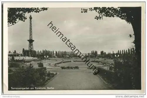 Berlin - Funkturm - Terrassengarten - Foto-AK