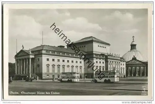 Berlin - Staatsoper - Unter den Linden - Bus - Foto-AK