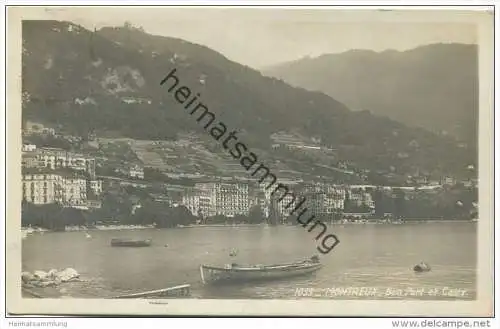 Montreux - Bon Port et Caux - Foto-AK - Edition Art. D. Voumard Lausanne gel. 1914