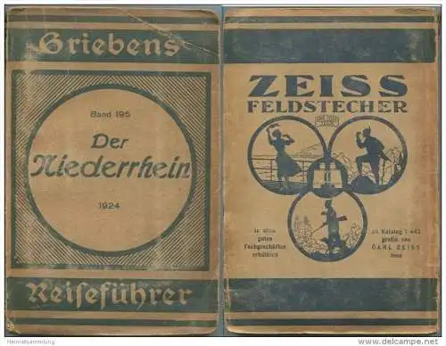 Weserbergland und Teutoburger Wald - 13. Auflage 1923 - 182 Seiten plus Werbung - Mit fünfzehn Karten
