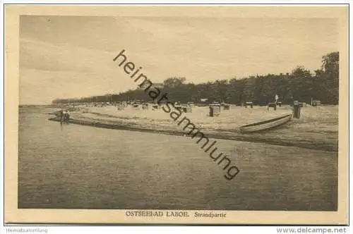 Ostseebad Laboe - Strandpartie - Verlag Otto Brede Kiel gel. 1925