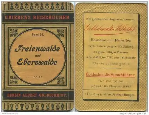 Freienwalde und Eberswalde - 9. Auflage 1901 - 52 Seiten - Mit zwei Karten