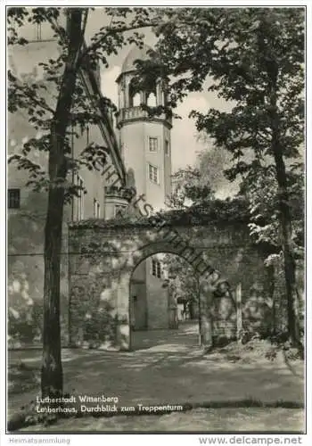 Wittenberg - Lutherhaus - Durchblick zum Treppenturm - Foto-AK Grossformat - Heldge-Verlag KG Köthen