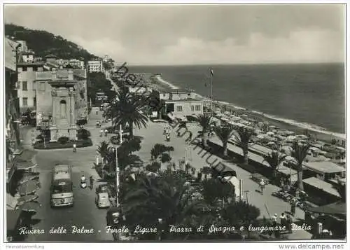 Finale Ligure - Riviera delle Palme - Piazza di Spagna e lungomare - Vera Fotografia - Ediz. Azienda Cura e Soggiorno Fi