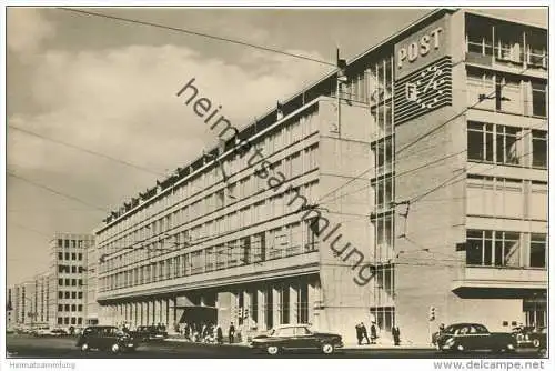 Leipzig - neuerbautes Postamt am Karl-Marx-Platz - Foto-AK - Verlag VEB Bild und Heimat Reichenbach