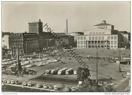 Leipzig - Opernhaus am Karl-Marx-Platz - Foto-AK Grossformat - Verlag H. Sander KG Berlin