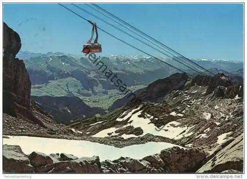 Säntis Schwebebahn mit Churfirsten und Glarner Alpen - AK Grossformat - Verlag Foto-Gross St. Gallen gel. 1977