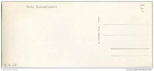 Berlin - Zentralflughafen - Strassenbahn - Foto-AK Panoramakarte 9cm x 21cm - Verlag H. Maschke Berlin