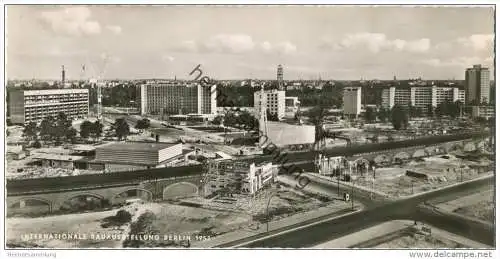 Internationale Bauausstellung Berlin 1957 - Foto-AK Panoramakarte 10cm x 21cm - Verlag Kunst und Bild Berlin