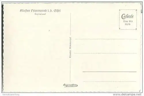 Kloster Himmerod in der Eifel - Kapitelsaal - Foto-AK