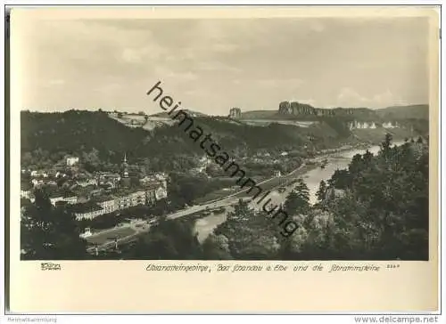 Bad Schandau - Schrammsteine - Foto-AK Handabzug