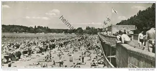 Berlin - Strandbad Wannsee - Foto-AK Panoramakarte 9cm x 21cm - Verlag Bruno Schroeter Berlin