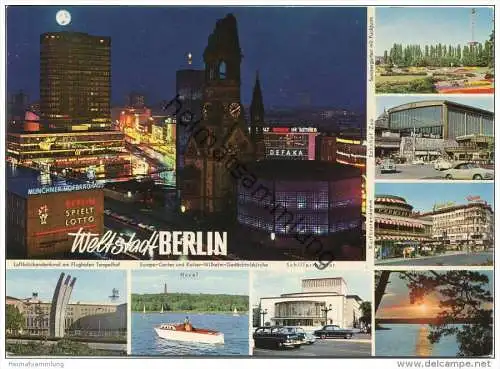 Berlin - Havel - Bahnhof Zoo - Gedächtniskirche - AK Grossformat