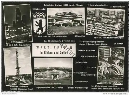 West-Berlin in Bildern und Zahlen - Foto-AK Grossformat - Verlag Kunst und Bild Berlin