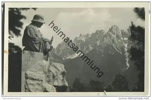 Südtirol - Denkmal Soldat - Gruppo delle Dolomiti - Foto-AK