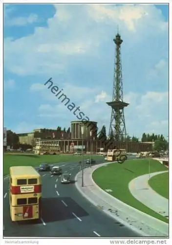 Berlin - Funkturm mit Stadtautobahn - AK Grossformat