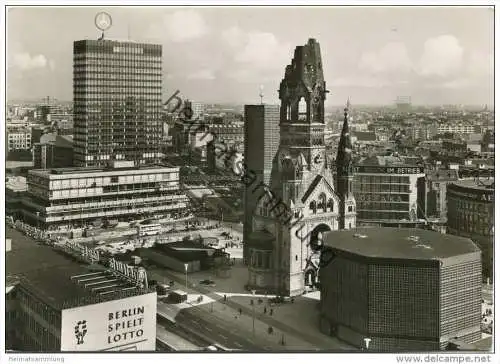 Berlin - Europa-Center mit Kaiser-Wilhelm-Gedächtniskirche - Foto-AK Grossformat gel. 1966