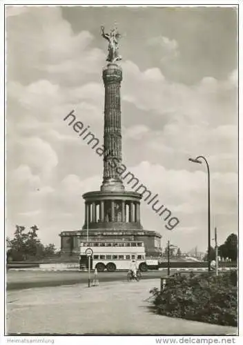 Berlin - Tiergarten - Siegessäule - Foto-AK Grossformat - Verlag Gert Huffert Berlin gel. 1960