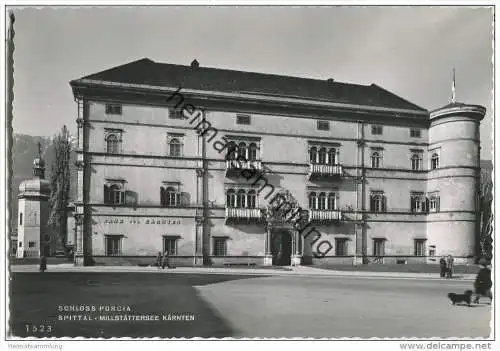 Spittal - Schloss Porcia - Foto-AK 50er-Jahre