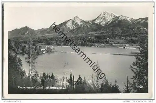 Faakersee - Insel - Mittagskogel - Foto-AK