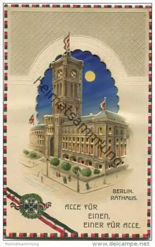 Berlin - Mitte - Rathaus 1914 - Durchscheinkarte - durchsichtig - Verlag M. S. i. B.