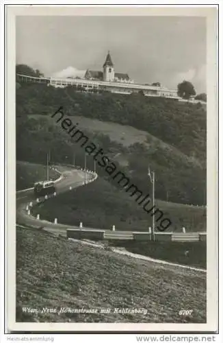 Wien - Kahlenberg - Höhenstrasse - Bus - Foto-AK