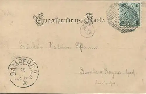 Franzensbad - Blick vom Stadt-Egerer Badehaus - Verlag Carl Bellmann in Prag gel. 1900